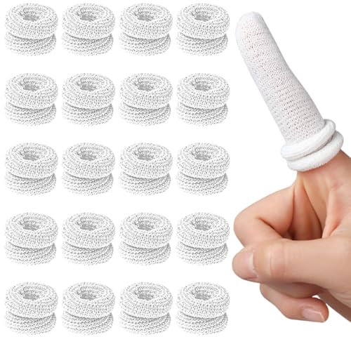 COYUN 20 PCS Bende per Dita, Colore Bianco Benda Protettiva per Le Dita, Protezione per Le Dita, per Le Dita, per Le Dita, per Il Lavoro, La Cucina, La Protezione delle Dita in Caso di Lesioni