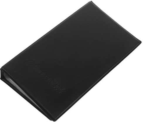 Healeved Porta Biglietti da Visita Professionale Nero con Copertina Morbida in PU Resistente Acqua e Polvere Organizer Compatto per Carte per Uomini e Donne in Viaggio e Lavoro