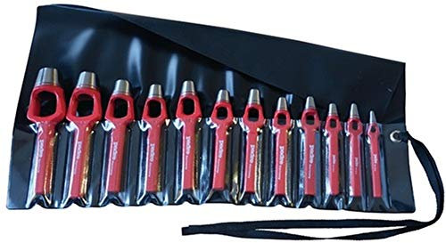 Power&Handel Henkellocheisensatz DIN 7200-A, 8-teilig, Rolltasche