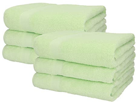 Betz 6 Stück Saunatücher Saunatuch Saunahandtuch Set Palermo 100% Baumwolle Größe 80 x 200 cm Farbe Grün