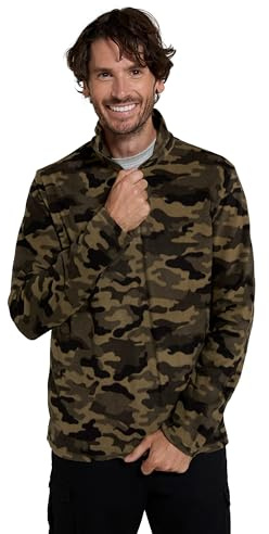 Mountain Warehouse Camber II Mens Half-Zip Fleece Jumper | Lightweight, Breathable Anti-Pill Mens Top with Microfleece for Warmth & Comfort, Ideal for Layering & Everyday Casual Wear