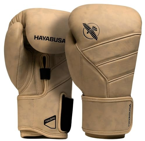 Hayabusa T3 LX Leather Boxing Gloves - Tan, 16oz