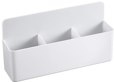 MoKo Magnetisch Stifthalter, Markerhalter Magnetstifthalter, 3 Fächer Magnet Stifte Halterung Organizer Markerhalterung für Kühlschrank Schließfach Whiteboard und Andere Magnetisch Oberfläche, Weiß