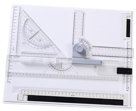 rockible Tablero de Dibujo A4, Mesa de Dibujo, Tablero de Mesa de Dibujo, Juego de Herramientas de Dibujo Multifuncional para Diseñadores, Regalo para Estudian
