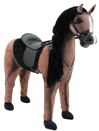 Haasenstrauch Sweety Toys 14323 Stehpferd zum Reiten- Plüschpferd Reittier Keine Montage erforderlich