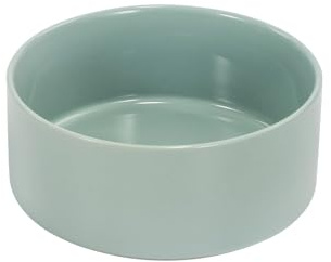SPUNKYJUNKY Ciotola in ceramica per cani e gatti (1800 ml, verde chiaro)