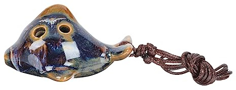 HANABASS Ocarina für Anfänger Kinderfreundliches Musikinstrument in Fischform Keramik Alto C Hochwertiges Keramikdesign Tragbar und Leicht Übungsinstrument für Ocarina