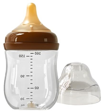 Biberons En Verre – Verre À Col Large De 160 Ml, Biberons Pour Nouveau-né, Design Semblable À Un Téton Avec Forme De Mélange Facile Et Contrôle Du Débit De Lait | Les Essentiels De L'alimentation Des