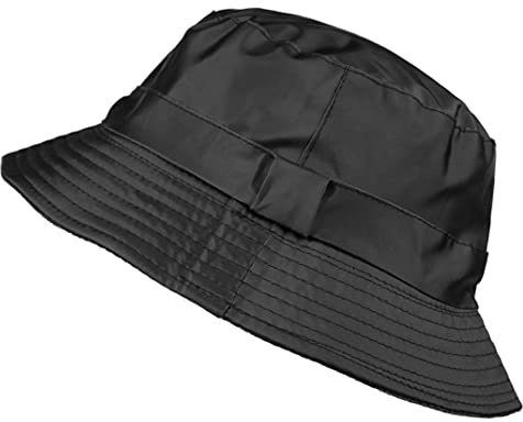 TOUTACOO, Bob de Pluie Aspect Nylon, Chapeau Imperméable, .Noir, Taille unique