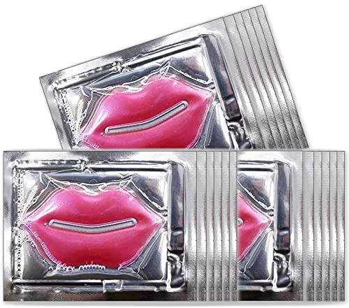 Permotary 30 PCS Collagen Lip Mask Crystal Mouth Care Gel Pads for Moisturizing & Reducing Chapped, Smoothing Fine Lines-Lip Patches for Firms & Hydrate
