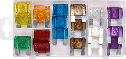 Lotex24 24-teiliges KFZ Flachstecksicherungs-Sortiment 20-100 Ampere, Mehrfarbig, Zink, FUSE, Sicherung, Fuse Set