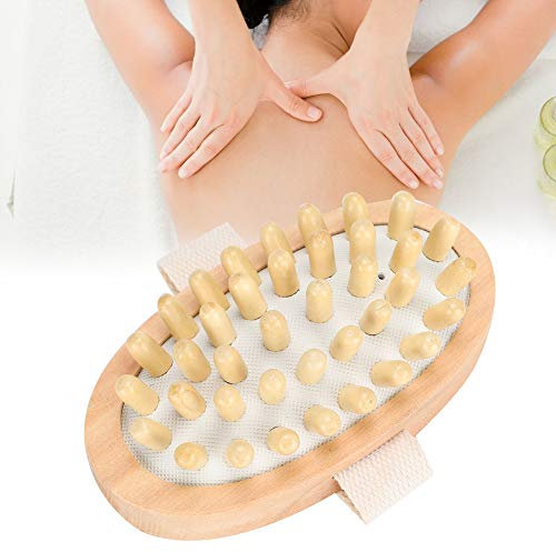 Körperbürste, massagebürste noppen cellulite, Körpermassagebürste, Rückenpeeling-Peeling-Massage Verbessern Sie die Durchblutung, Naturholzmassagegerät für