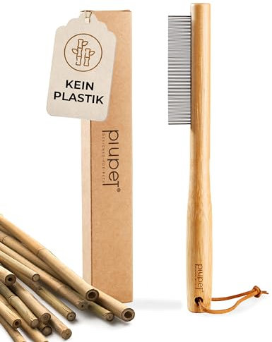 PiuPet® Peigne Anti puces pour Chat/Chien I Pas de matière Plastique I Peigne a Puce I Brosse Chat/Peigne Chien I Anti-puces, poux et tiques pour Chiens I Anti Puces Chaton | Peigne puces Chat