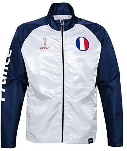 FIFA Jungen Official World Cup 2022 Training Jacket, Youth, France, Age 13-15 Track, White, X-Large, 12-13
