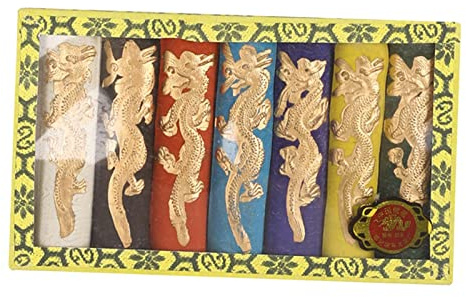F Fityle 7 Pezzi Blocco di Inchiostro Bastoncini di Inchiostro a Set Colore Calligrafia Pittura Fatta a Mano Inchiostri Solidi Inchiostro per