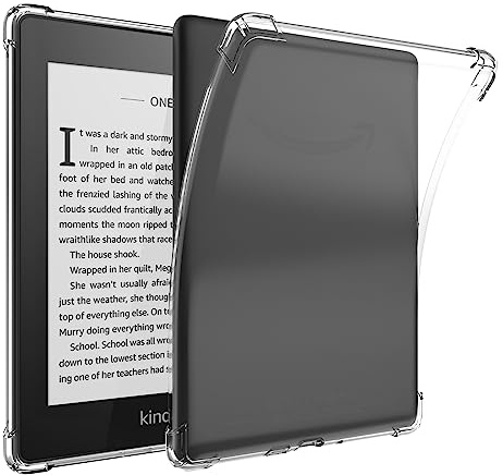 ZhaoCo mjuk TPU klart fodral för 16 cm Kindle Paperwhite 5 (11. Generation – 2021) och Kindle Paperwhite Signature Edition, lätt stöttålig, transparent skyddsfodral