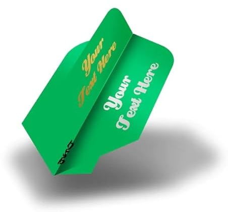 DESIGNA DARTS Personalised 75 Micron Flights | Custom Hot Foil Print Dart Flights | Slim Shape, Shapes and Pack Sizes