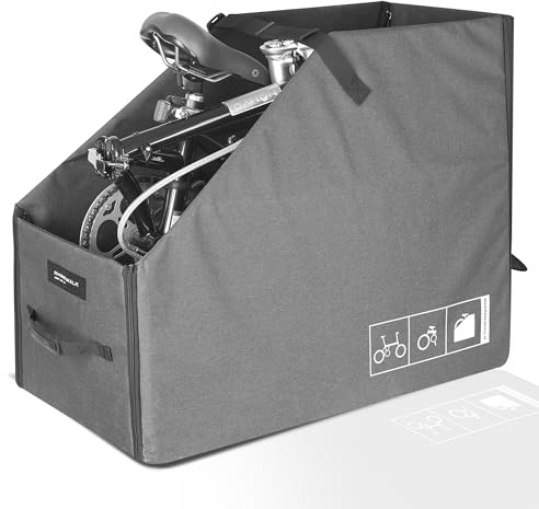 Rhinowalk Folding Bike Storage Box for Brompton Folding Bicycle Foldable Car Trunk Organizer Case for Bike Transportation Bike Travel Bag