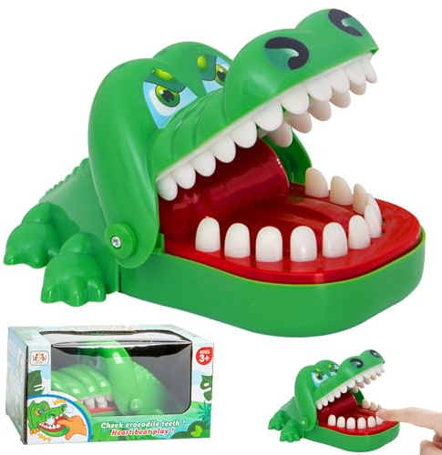 TZQFROCE Spielzeug Krokodil Zähne Krokodil SPI-EL Kinder Krok-odil SPI-EL Spielzeug Kind-er Kroko-dil Spiel Zähne Brettspiele Geschicklichkeitsspiel für ab 3 Jahre Familienspiel Kind-er Geschenk