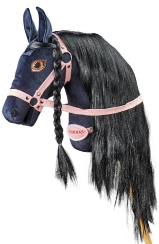 Ponnie Käpphäst Black Lady A3, hobbyhäst, hästleksak för barn, med handmålade ögon, tillverkad i en skyddad verkstad