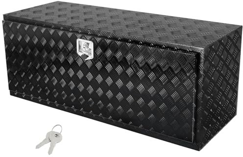 VEVOR Truckbox Werkzeugbox, Unterboden-Anhängerbox, Werkzeugkasten 1524 x 610 x 610 mm Pickup-Aufbewahrungsbox, Aluminiumlegierung, 50 kg belastbarer Werkzeugkasten, abschließbare Aufbewahrungsbox