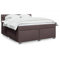 LLEZKBR Betten & Zubehör-Betten & Bettrahmen - Boxspringbett mit Matratze Dunkelbraun 180x200 cm Stoff