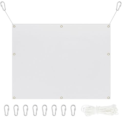 Silipull Archery Backstop Netting Heavy Duty with Rope and Hooks Slingshot Archery Net for Backyard Shooting Accessories(5 ft X 8 ft X 2 Mm, 45 Lbs,White)