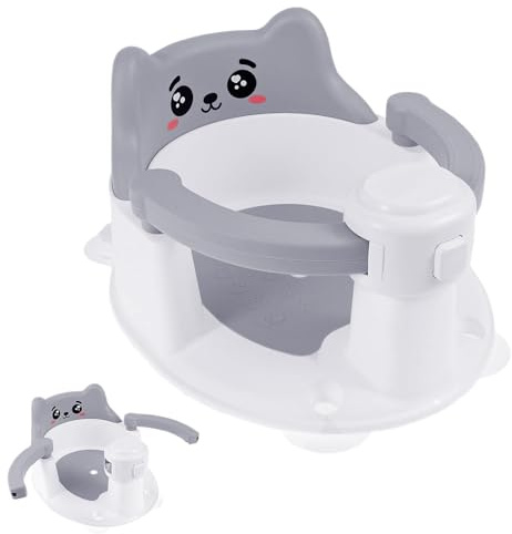 Ancsttu Asientos de baño para bebés autosentados,Silla de baño antideslizante con ventosas | Para nuevos padres cuidadores y familias conscientes de la seguridad para viajes y hogar