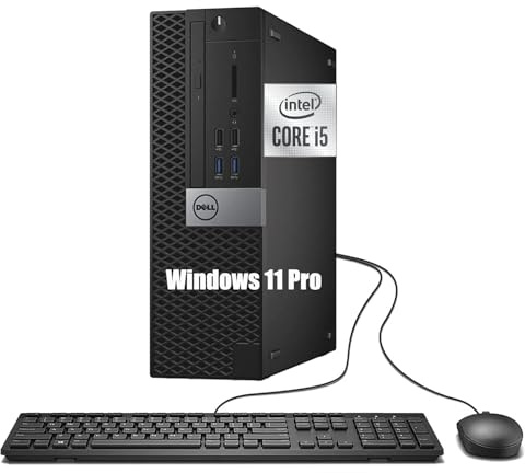 Dell Optiplex 3050 SFF Desktop Computer, Intel Core i5-7500, 16GB RAM, 512GB SSD, WiFi, Bluetooth, QWERTY Keyboard, Windows 11 Pro (Renewed)