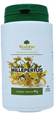 Millepertuis | Hypericine + Flavonoïdes | Relaxation + Humeur + Aide Dormir | Equilibre & Bien Etre Emotionnel | Sans Additifs | 120 gélules Made in France