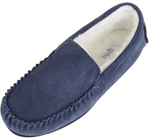 SNUGRUGS Men's Hugo Low-Top Wool Loafer Slippers