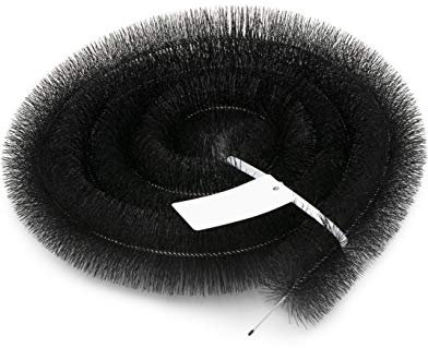 Forega - Dachrinnenbürste 10 cm | Laubschutz und Marderschutz | Praktisch unzerstörbar | Filtert Regenwasser | Für 95% Aller Dachrinnen, Schwarz, Nylon