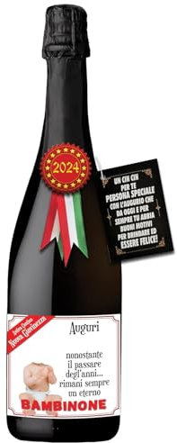 Bottiglia di Vino Prosecco Millesimato personalizzato con foto e nome per la festa di compleanno del vostro amico