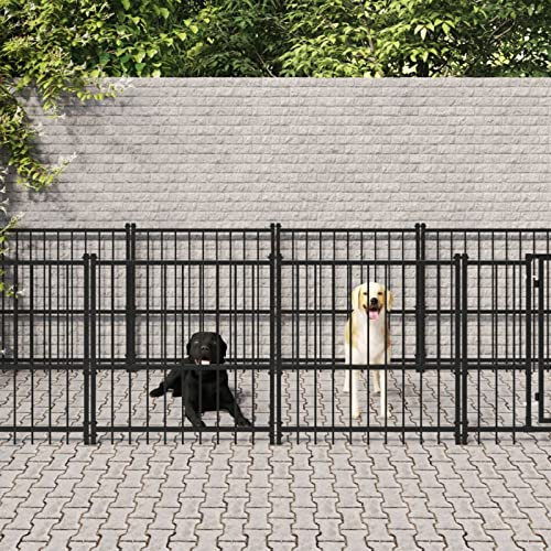 ARKEM Outdoor-Hundezwinger Stahl 15,02 m² Hunde Laufstall Freilaufgehege Kaninchen HundezubehöR