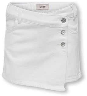 KIDS ONLY KOGJENNY Skort DNM PIM020 Culotte, White, 146 Bambina