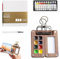 12 Couleurs Set de Peinture Aquarelle Palette, Palette d'aquarelle Portable, Ensemble de Mini Palette de Peinture, Boîte Aquarelle de Voyage avec Clip pour Aquarelle, Gouache, Peinture (8 Grilles)