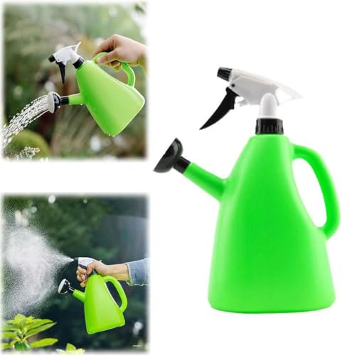Innaffiatoio 2 in 1 in plastica per piante da giardino al coperto - Spruzzatore regolabile con spruzzatore d'acqua per piante da interno, fiori e piante grasse - 1 litro