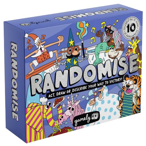 Randomise | Hilarious pocket party game of acting, drawing & guessing | FAMILY PARTY GAME Fun card game for kids, teens & adults
