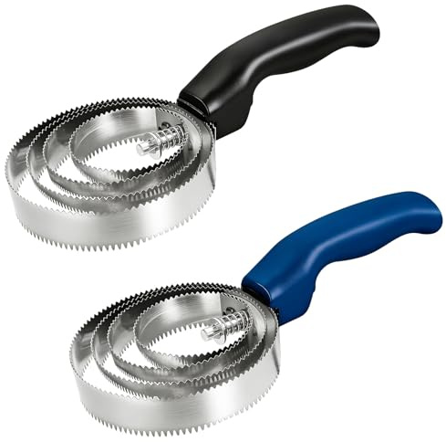Rongrongago 2 Pièces 4 Anneaux Etrille Double Face Brosse pour Cheval, Peigne Curry Cheval, Brosse à Démangeaisons pour Chevaux, pour Le Changement de Pelage, L'épilation