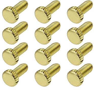 eMagTech 12pcs Gold Tremolo Locking System Bridge Fine Tuning Screws Instrument Replacement Parts Metal M5 Compatible with Floyd Rose Electric Guitar
