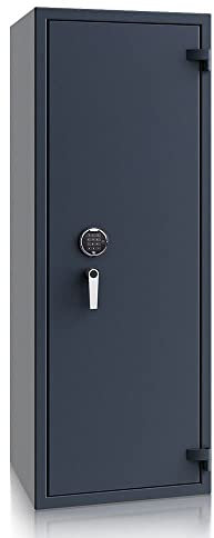 SafeHero Waffenschrank Klasse 1 EN 1143-1 Secureo Eagle 18 XL | Waffenschrank 1 für 18 Langwaffen | Langwaffenschrank mit Elektronikschloss | Konformer Waffenschrank Langwaffen, Kurzwaffen + Munition