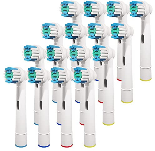 GENKENT Brossettes Compatible avec Brossette Oral-b, Lot de 16 Têtes de Brosse à Dents de Rechange Convient à Tête de Brosse à Dents Oral-B Modèles Vitality Pro