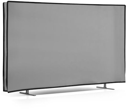 kwmobile Dust Cover for 19 TV - Fabric Case TV Protector for Indoor Flat Screen TVs - Light Grey