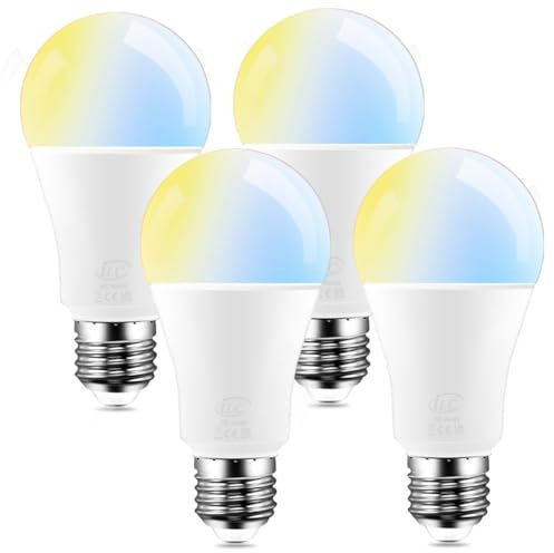 iLC Lampadina Alexa 12W E27, Compatibile con Alexa (sono necessari i dispositivi Echo), Lampadine Smart intelligenti Led, 2700K-6000K (Pacco da 4)