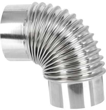 DOITOOL 90grado Accesorios Para De Acero Inoxidable Codo De Para Estufa De Leña Chimenea De Escape Tubo De Metal