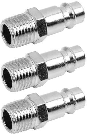 Wonvify Raccord Rapide Mâle Euro 1/4 Conique Téfloné pour Air Comprimé, Embout Compresseur avec Tuyau Pneumatique