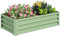 Outsunny Hochbeet Stahl, Pflanzbeet Frühbeet mit Offenem Boden Gartenbeet Blumenkasten Pflanzkasten Gemüsebeet 120x60x30,5 cm für Garten Balkon Terrasse, Pflanzkübel für Blumen, Pflanzen,Obst, Gemüse