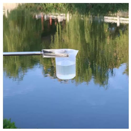 Teleskop-Wasserprobenehmer aus Edelstahl und PP-Becher, Skimmer-Set, 1000 ml, Pool-Reinigungsset, verstellbare Probenahme für Schwimmbad und Spa, Wasserprüfung