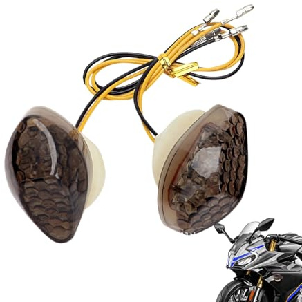 Qukoielly Clignotants LED pour Moto | Éclairage Intense pour Motos,Feux Clignotants Moto Intenses pour Camping, Ville, Route, Circuit, Tout-Terrain
