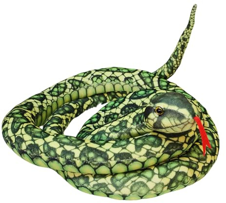 Genérico serpiente de peluche – Almohada de peluche suave en forma de serpiente | Cojín suave de juguete realista para cumpleaños, sala de estudio, dormitorio, familia, amante, decoración del